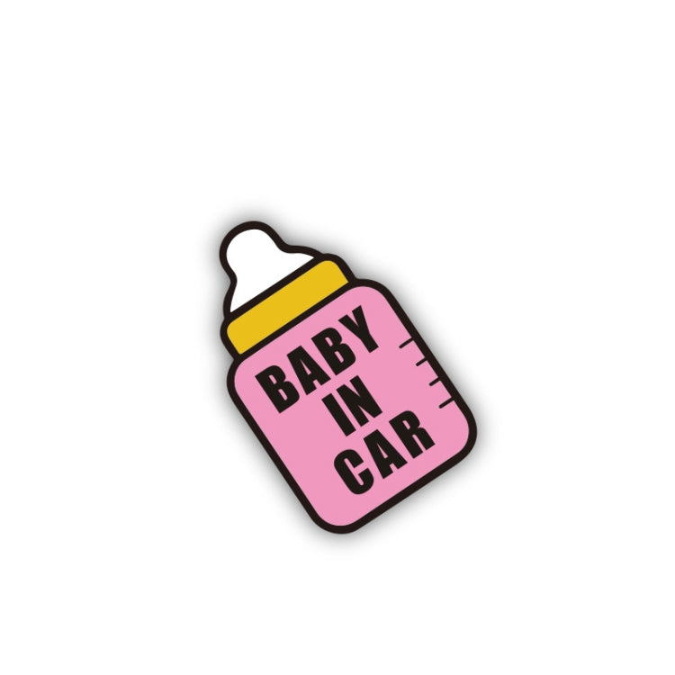 10 PCS There Is A Baby In The Car Stickers Warning Stickers Style: CT203 Baby Y Pink Bottom Bottle Magnetic Stickers - Warning Sticker by buy2fix | Online Shopping UK | buy2fix