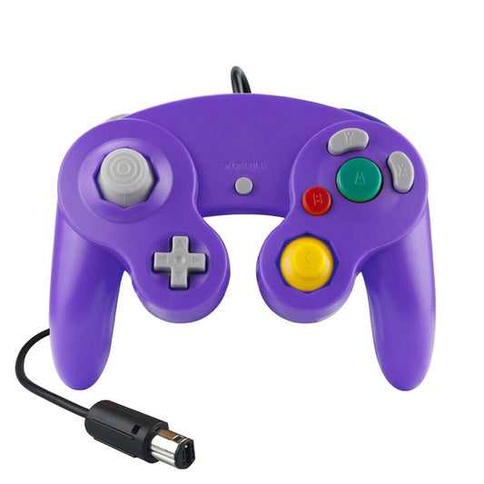 2 PCS Single Point Vibrating Controller Wired Game Controller For Nintendo NGC / Wii, Product color: Purple - Gamepads by buy2fix | Online Shopping UK | buy2fix