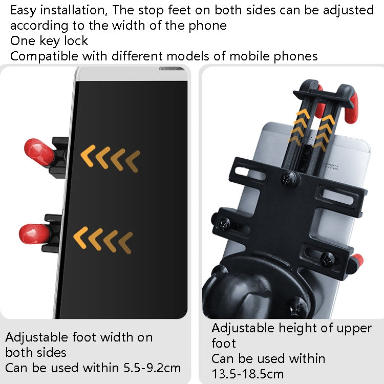 Motorcycle Metal Navigation Mobile Phone Bracket,Style: Thin Tube Fixation (Hand Twist) - Holder by buy2fix | Online Shopping UK | buy2fix