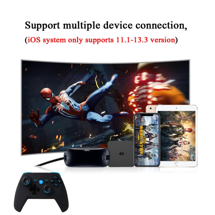 CX-X1  2.4GHz + Bluetooth 4.0 Wireless Game Controller Handle For Android / iOS / PC / PS3 Handle + Bracket+ Receiver (Blue) - Gamepads by buy2fix | Online Shopping UK | buy2fix