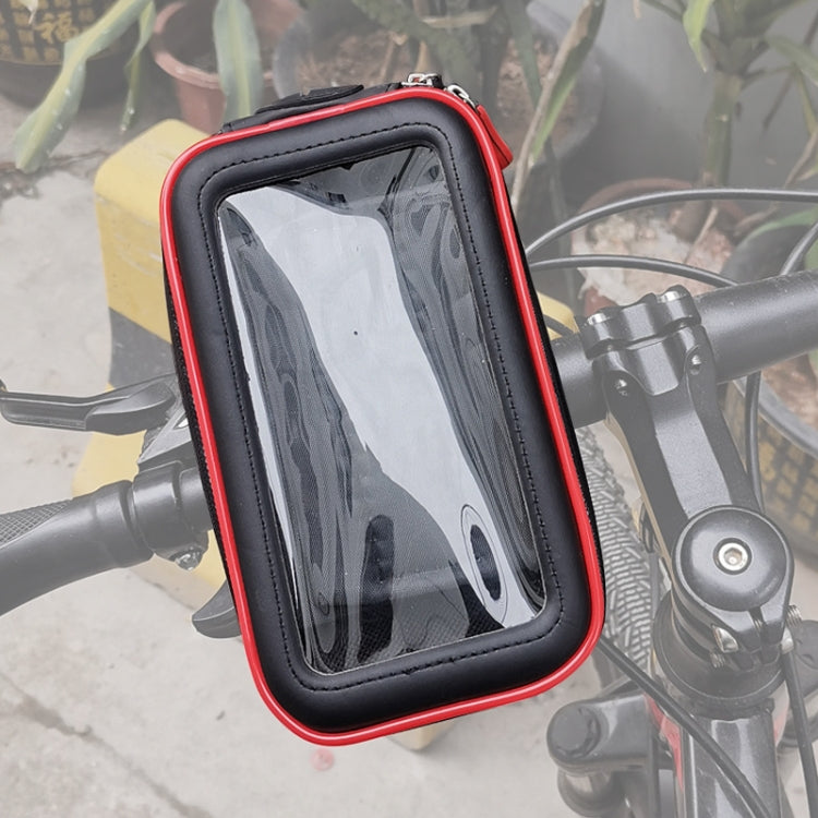 OKD Motorcycle Bicycle Touch Screen Waterproof Mobile Phone Bag Bracket XL(Upgrade+U-shaped Base) - Bicycle Bags by buy2fix | Online Shopping UK | buy2fix