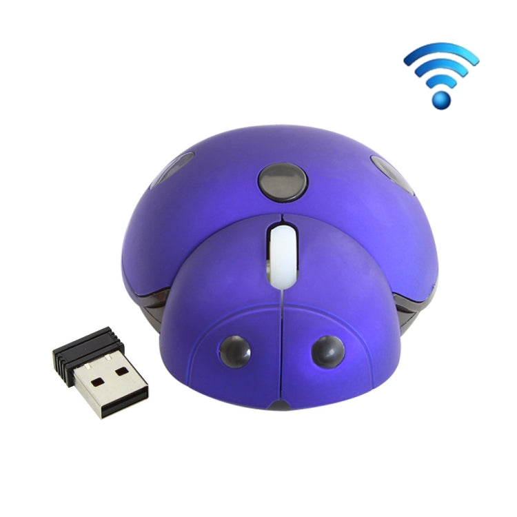 CM0184 3000 DPI 3-keys Mini Ladybug 2.4G Wireless Mouse Personalized Wireless Mouse(Blue) - Wireless Mice by buy2fix | Online Shopping UK | buy2fix