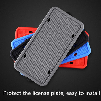 2 Sets Waterproof Rustproof Non-damaging Car Paint Silicone License Plate Frame, Specification: US Black - License Plate Covers & Frames by buy2fix | Online Shopping UK | buy2fix