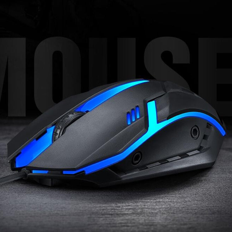 2 PCS T-WOLF V1 USB Interface 3-Buttons 1200 DPI Wired Mouse 7-Color Backlit Gaming Mouse, Cable Length: 1.35m - Wired Mice by buy2fix | Online Shopping UK | buy2fix