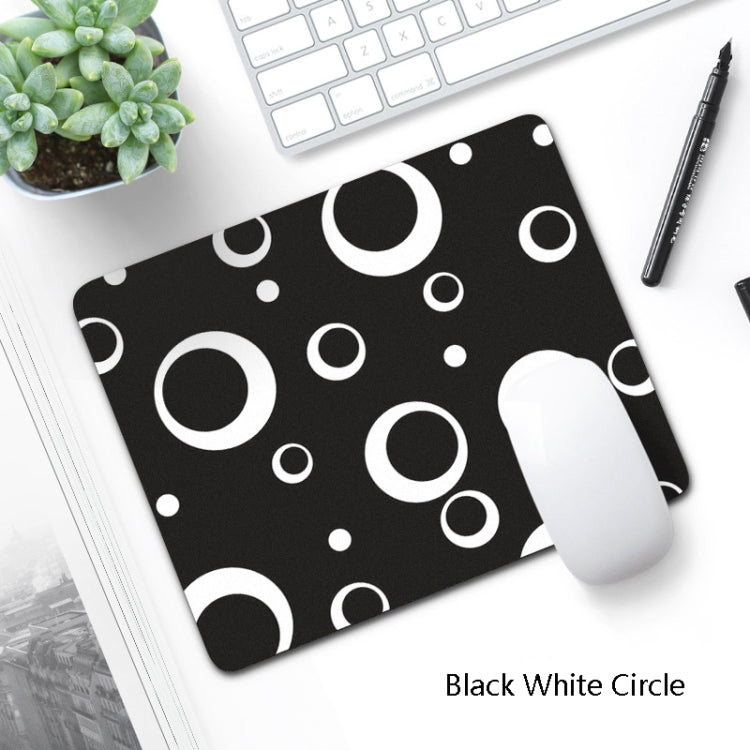 6 PCS Non-Slip Mouse Pad Thick Rubber Mouse Pad, Size: 21 X 26cm(Black White Circle) - Mouse Pads by buy2fix | Online Shopping UK | buy2fix