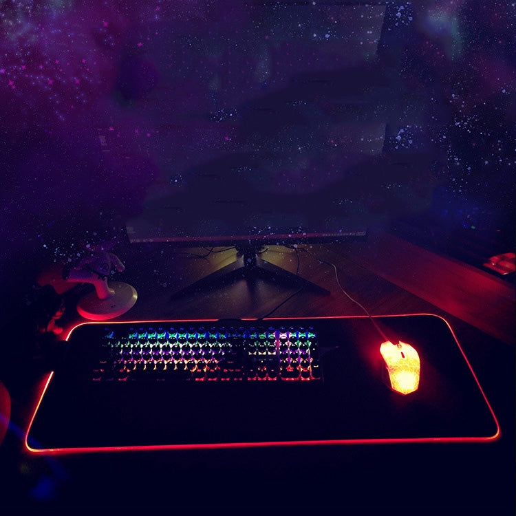 300x350x4mm F-01 Rubber Thermal Transfer RGB Luminous Non-Slip Mouse Pad(Vast Starry Sky) - Mouse Pads by buy2fix | Online Shopping UK | buy2fix