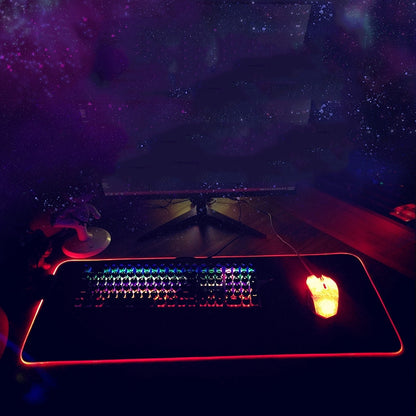 350x600x4mm F-01 Rubber Thermal Transfer RGB Luminous Non-Slip Mouse Pad(Vast Starry Sky) - Mouse Pads by buy2fix | Online Shopping UK | buy2fix