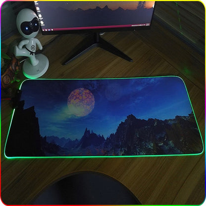 400x900x4mm F-01 Rubber Thermal Transfer RGB Luminous Non-Slip Mouse Pad(Colorful Brick) - Mouse Pads by buy2fix | Online Shopping UK | buy2fix