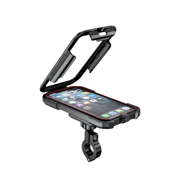 Kewig Bicycle Motorcycle Waterproof Box Mobile Phone Bracket Riding Touch Mobile Phone Fixed Seat(M18S-B1 Small Handlebar Installation) - Holder by Kewig | Online Shopping UK | buy2fix