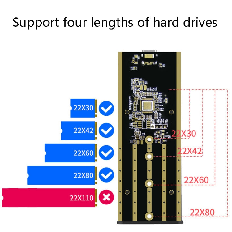 M.2 NVME / NGFF Mobile Hard Disk Box TYPE-C3.1 Notebook External Solid State Drive Box, Style: PC280K NVME Single Cable - HDD Enclosure by buy2fix | Online Shopping UK | buy2fix