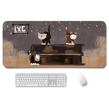 400x900x4mm illustration Cartoon Pattern Waterproof Non-Slip Mouse Pad(Three Cats) - Mouse Pads by buy2fix | Online Shopping UK | buy2fix