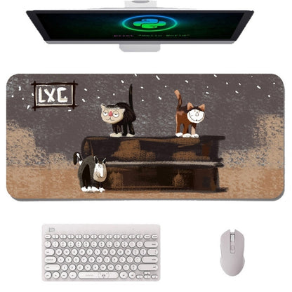 400x900x4mm illustration Cartoon Pattern Waterproof Non-Slip Mouse Pad(Rabbit On The Road) - Mouse Pads by buy2fix | Online Shopping UK | buy2fix