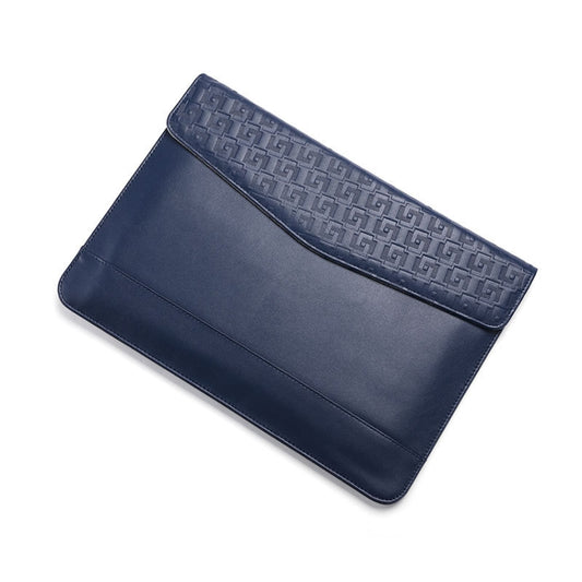 Horizontal  Embossed Notebook Liner Bag Ultra-Thin Magnetic Holster, Applicable Model: 13 inch(Dark Blue) - 13.3 inch by buy2fix | Online Shopping UK | buy2fix