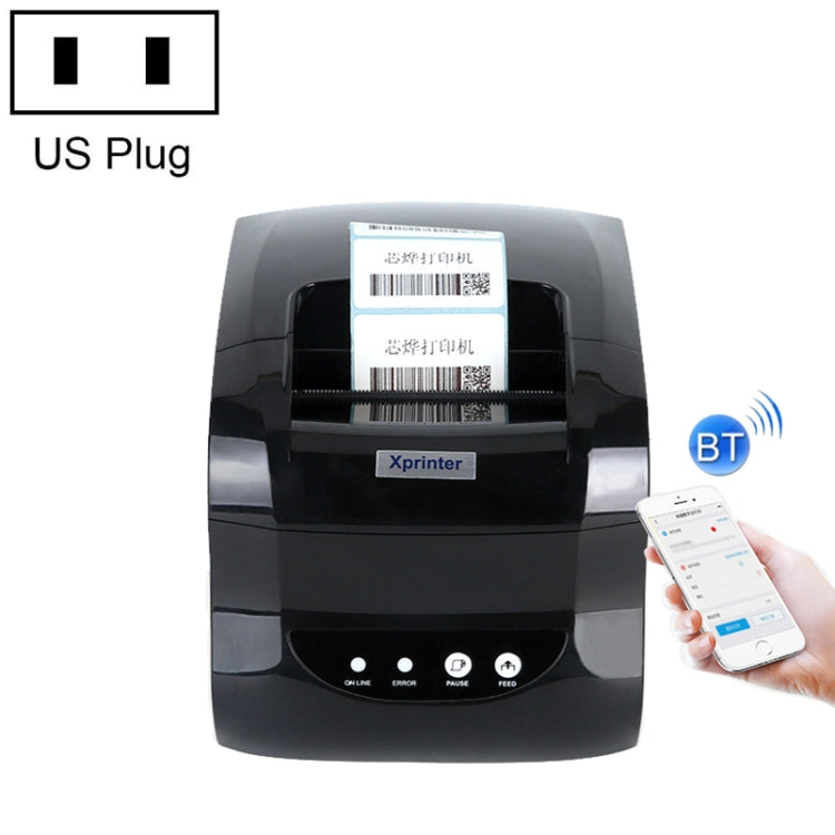 Xprinter XP-365B 80mm Thermal Label Printer Clothing Tag Supermarket Barcode Printer, Plug: US Plug(Bluetooth Version) - Printer by Xprinter | Online Shopping UK | buy2fix