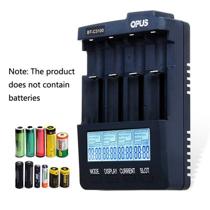 OPUS BT-C3100 Smart Smart Digital Intelligent 4-Slot Battery Charger(EU Plug) - Charger & Converter by OPUS | Online Shopping UK | buy2fix