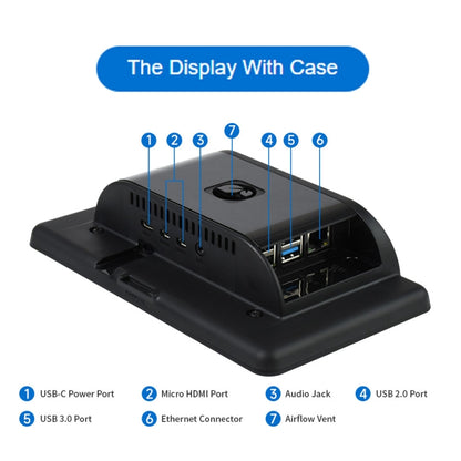 Waveshare 7 inch 800×480 IPS Capacitive Touch Display, DSI Interface, 5-Point Touch with Case - LCD & LED Display Module by Waveshare | Online Shopping UK | buy2fix