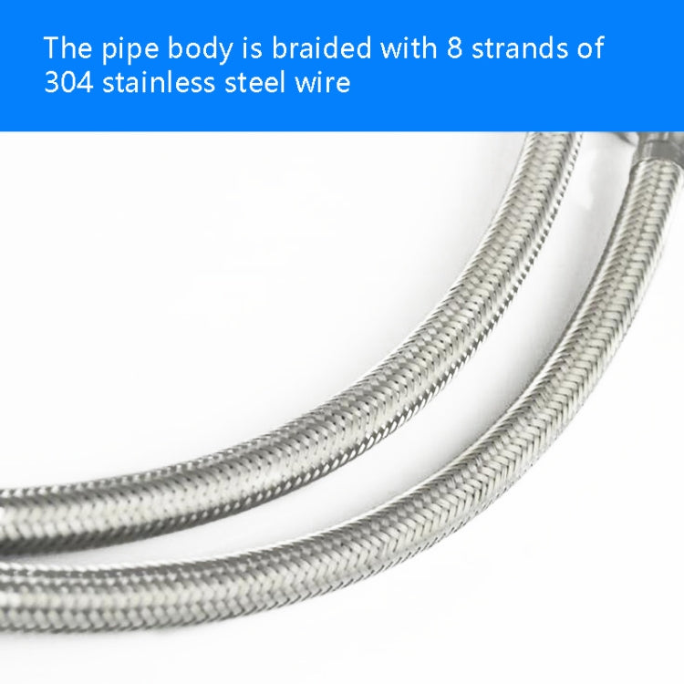 4 PCS Weave Stainless Steel Flexible Plumbing Pipes Cold Hot Mixer Faucet Water Pipe Hoses High Pressure Inlet Pipe, Specification: 50cm 8cm Copper Rod - Home & Garden by buy2fix | Online Shopping UK | buy2fix