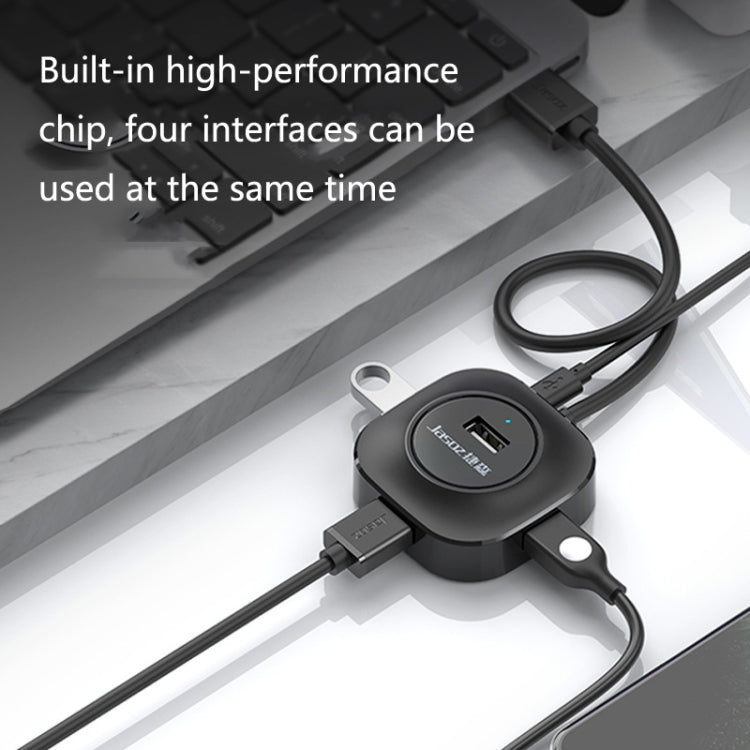 Jasoz High-Speed USB2.0 4-Ports HUB 1 to 4 Docking HUB, Colour: Black 1.2m - USB 2.0 HUB by Jasoz | Online Shopping UK | buy2fix