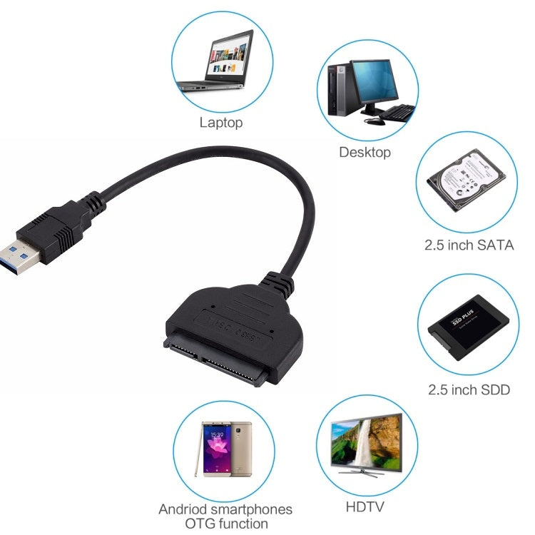 2.5-Inch USB To SATA Hard Drive Transfer SSD Hard Disk Play Passenger Cloud Data Cable - eSATA & SATA & IDE by buy2fix | Online Shopping UK | buy2fix