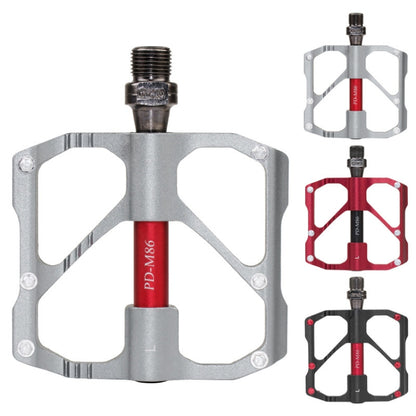 1 Pair PROMEND Mountain Bike Road Bike Bicycle Aluminum Pedals(PD-M86 Red) - Outdoor & Sports by PROMEND | Online Shopping UK | buy2fix