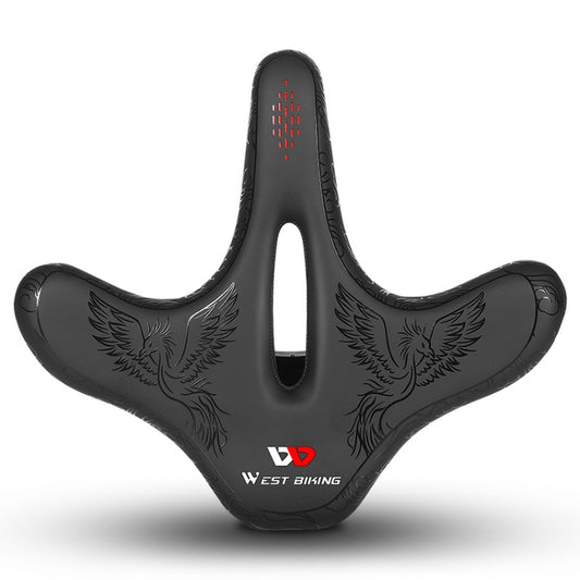 WEST BIKING YP0801122 Bicycle Mountain Bike Large Cushion Leisure And Comfortable Bicycle Saddle(Phoenix) - Bicycle Saddle by WEST BIKING | Online Shopping UK | buy2fix