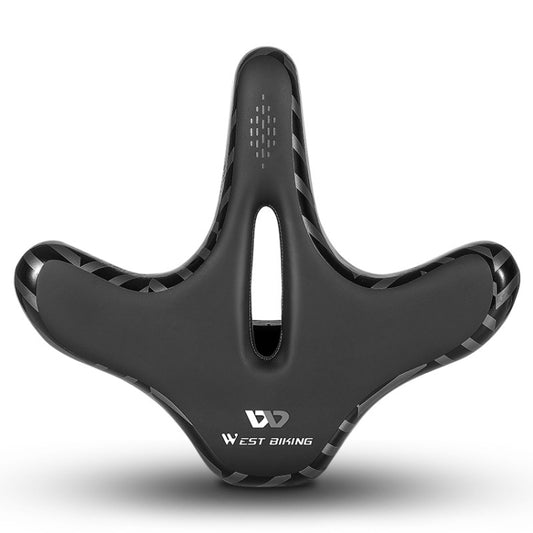 WEST BIKING YP0801122 Bicycle Mountain Bike Large Cushion Leisure And Comfortable Bicycle Saddle(Black Wild Goose) - Bicycle Saddle by WEST BIKING | Online Shopping UK | buy2fix