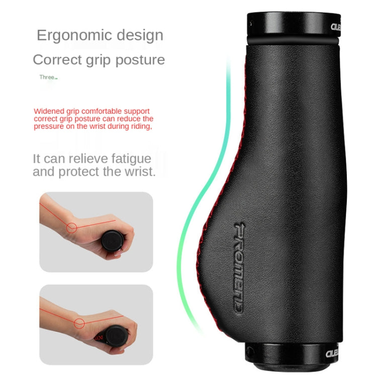 1 Pair PROMEND GR-502H Bicycle Mountain Bike Folding Bike Locking Ergonomic Meat Ball Gloves(Crocodile Pattern) - Bicycle Grips by PROMEND | Online Shopping UK | buy2fix