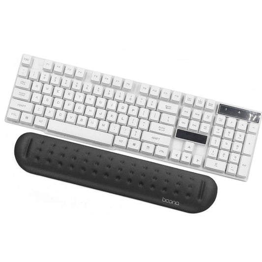 Baona Silicone Memory Cotton Wrist Pad Massage Hole Keyboard Mouse Pad, Style: Medium Keyboard Rest (Black) - Mouse Pads by Baona | Online Shopping UK | buy2fix