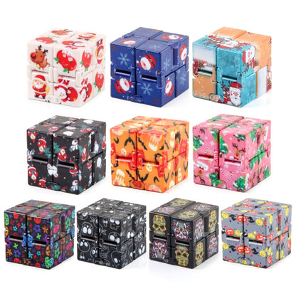 3 PCS Infinite Magic Cube Halloween & Christmas Theme Decompression Pocket Cube Second Order Cube Toy(No.335k-7 Christmas Dark Blue) - Magic Cubes by buy2fix | Online Shopping UK | buy2fix