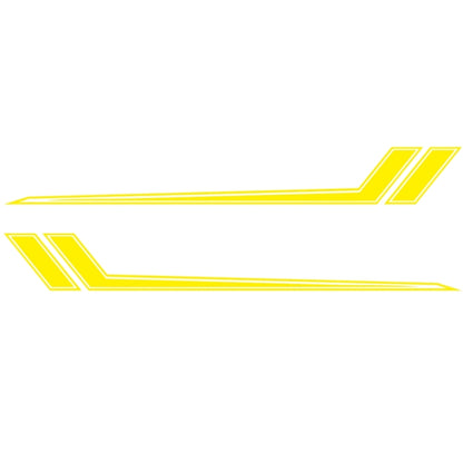 D-716 Car Striped Vinyl Body Stickers Personalized Modification Car Sticker(Yellow) - In Car by buy2fix | Online Shopping UK | buy2fix