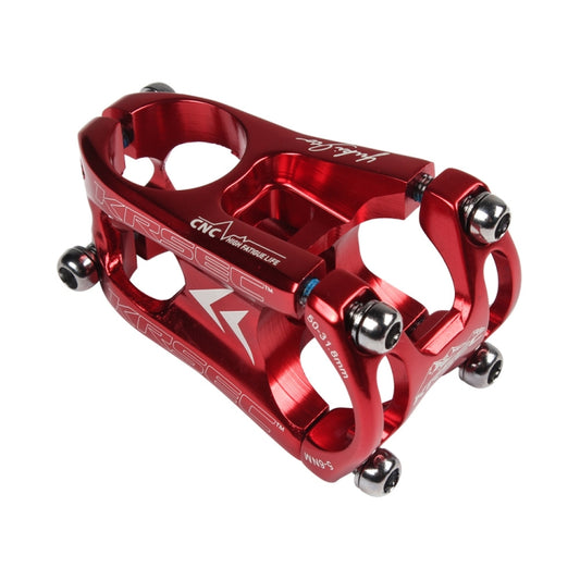 KRSEC CNC Ultra Light Short-Handed Mountain Bike Aluminum Alloy 50mm Riser, Colour: Full Red - Outdoor & Sports by buy2fix | Online Shopping UK | buy2fix