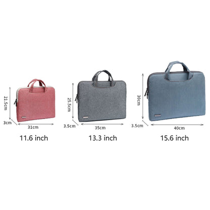 LiSEN LS-116 Simple Laptop Bag Business Laptop Liner Bag, Size: 13.3 inch(Canvas Diamond Lattice Light Green) - 13.3 inch by LiSEN | Online Shopping UK | buy2fix