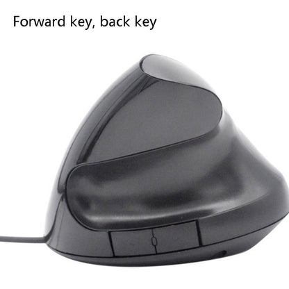 JSY-12 5 Keys USB Wired Vertical Mouse Ergonomic Wrist Brace Optical Mouse(Silver Gray) - Wired Mice by buy2fix | Online Shopping UK | buy2fix