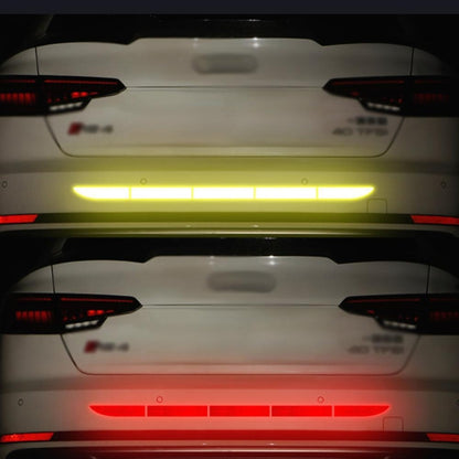 5 Sets Car Trunk Reflective Decorative Strip Anti-Scratch Car Tail Warning Decorative Stickers(Yellow) - In Car by buy2fix | Online Shopping UK | buy2fix