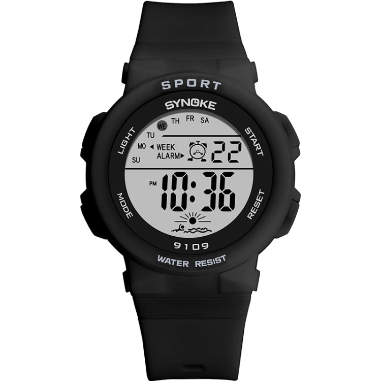 SYNOKE 9109 Student Multifunctional Waterproof Colorful Luminous Electronic Watch(Black) - Silicone Strap Watches by SYNOKE | Online Shopping UK | buy2fix