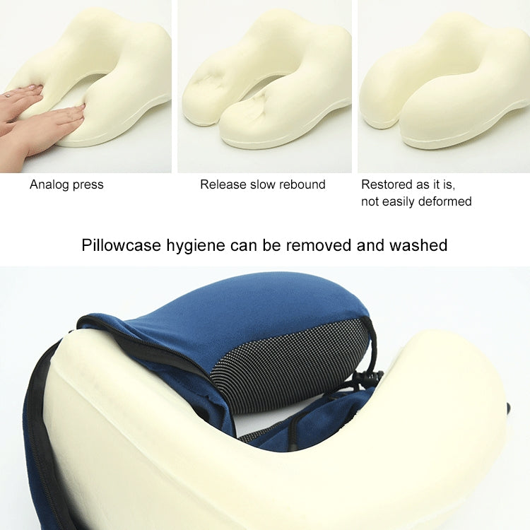 Magnetic Memory Foam U-shaped Pillow Suitable for Travel Solid Pillows(Blue) - Cushions & Pillows by buy2fix | Online Shopping UK | buy2fix