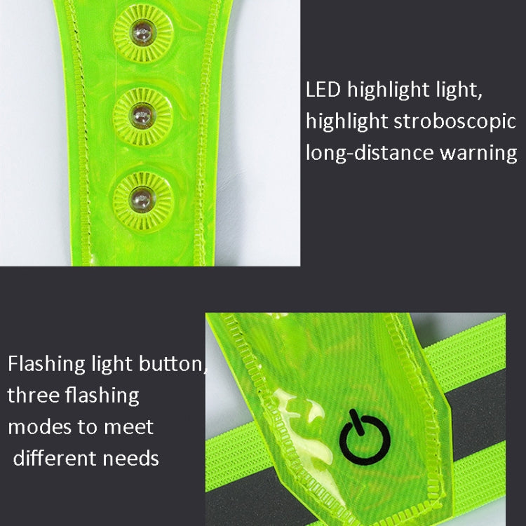 LED Reflective Vest High Stretch Outdoor Reflective Vest Traffic Safety Reflective Clothing(Orange) - In Car by buy2fix | Online Shopping UK | buy2fix