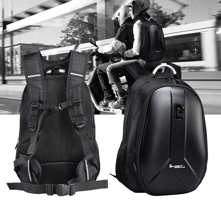 GHOST RACING GR-BB02 Men Motorcycle Riding Backpack Helmet Hard Shell Backpack Locomotive Travel Computer Bag(Black) - Bags & Luggages by GHOST RACING | Online Shopping UK | buy2fix