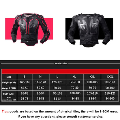 GHOST RACING F060 Motorcycle Armor Suit Riding Protective Gear Chest Protector Elbow Pad Fall Protection Suit, Size: M(Black) - Protective Gear by GHOST RACING | Online Shopping UK | buy2fix