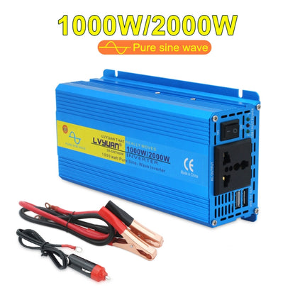 LVYUAN  2000W Car Home Pure Sine Wave Solar Inverter, Specification: 24V To 220V - In Car by LVYUAN | Online Shopping UK | buy2fix