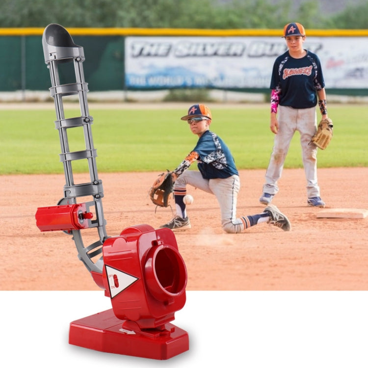 2 in 1 Tennis & Baseball Automatic Serving Machine(Red) - Toy Sports by buy2fix | Online Shopping UK | buy2fix