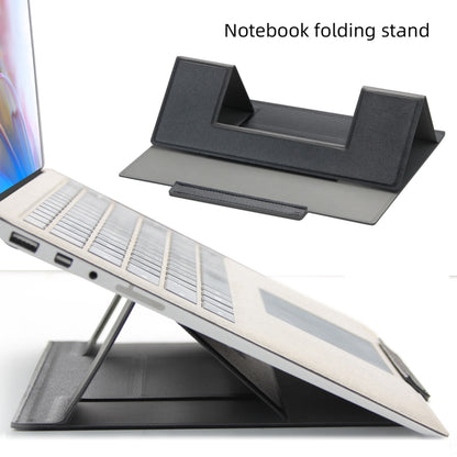 Laptop Leather Folding Stand Tablet Phone Holder(Brown) - Computer & Networking by buy2fix | Online Shopping UK | buy2fix