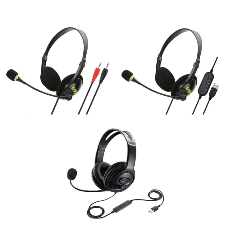 Head-Mounted Wired Headset With Microphone, Style: GAE-440 A - Multimedia Headset by buy2fix | Online Shopping UK | buy2fix