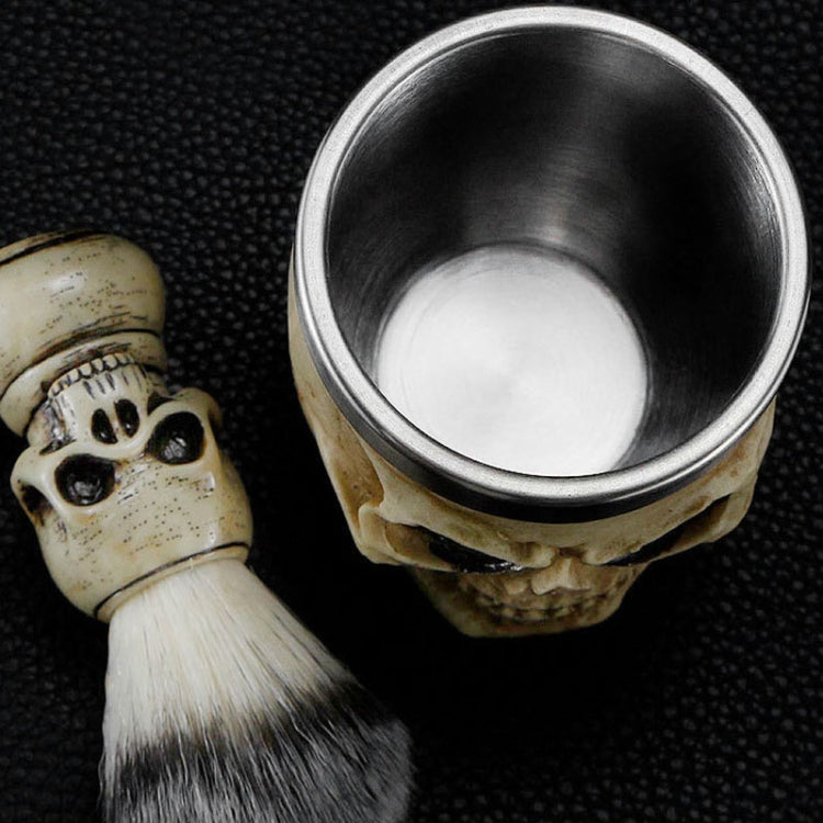 Skull Cleansing Shaving and Foaming Tools, Color Classification: Beard Brush Silver - Hair Trimmer by buy2fix | Online Shopping UK | buy2fix