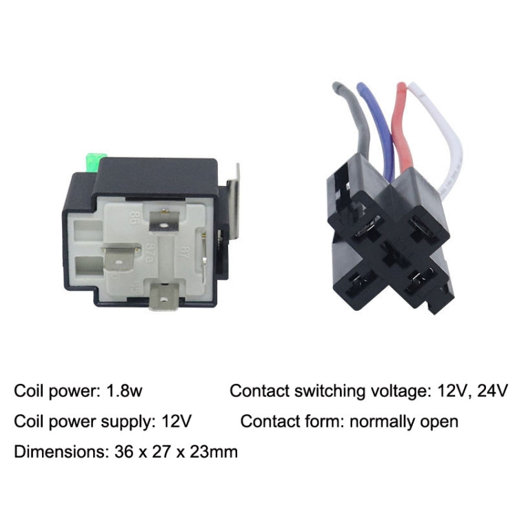 5 Sets JD2912 4 Pin Car Relay With Fuse, Rated voltage: 12V - In Car by buy2fix | Online Shopping UK | buy2fix