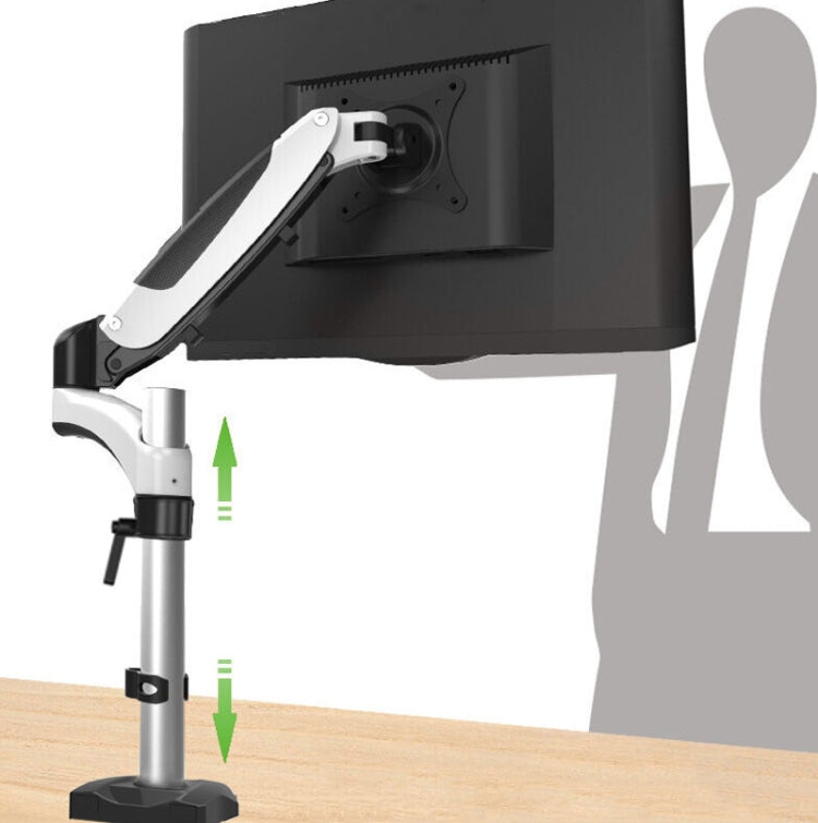 Gibbon Mounts Desktop Lifting Rotating Computer Monitor Stand, Specification Lock Hole Black GM112G - Computer & Networking by Gibbon Mounts | Online Shopping UK | buy2fix