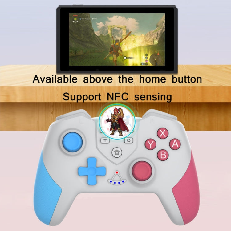 T23 Macro Programming Six-Axis Wireless Bluetooth Handle With NFC For Switch Pro(Blue Pink) - Gamepads by buy2fix | Online Shopping UK | buy2fix