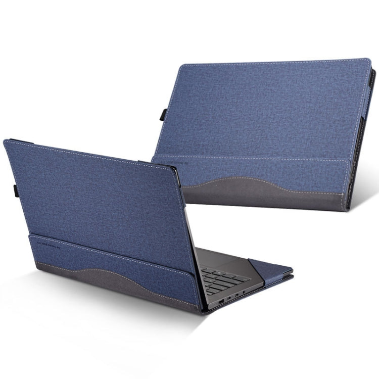 Laptop PU Leather Protective Case For IdeaPad C340 14 inch(Blue) - 14.1 inch by buy2fix | Online Shopping UK | buy2fix