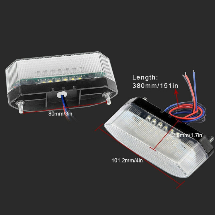 MK-285 Motorcycle LED Taillight Plate Light(Without Stand Red Cover) - In Car by buy2fix | Online Shopping UK | buy2fix