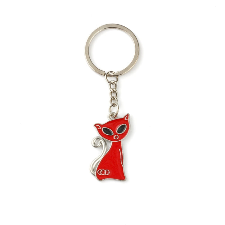 10 PCS Metal Paint Key Ring Car Pendant(Red) - In Car by buy2fix | Online Shopping UK | buy2fix